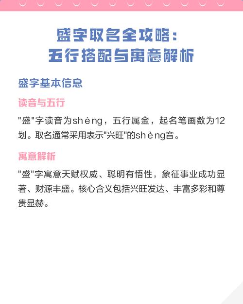 盛字五行属什么如何搭配五行与姓氏为男孩起名？