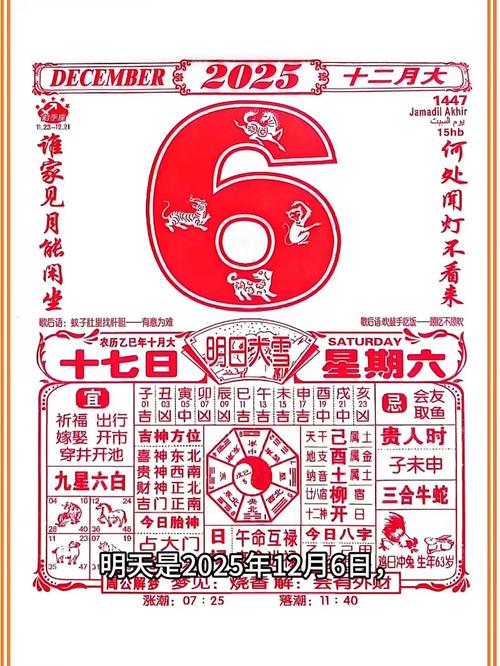 2025年12月6日农历十月十七适合耕种吗？今日耕种是否适宜？