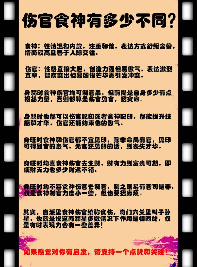 八字命理中食神和伤官分别代表什么含义？
