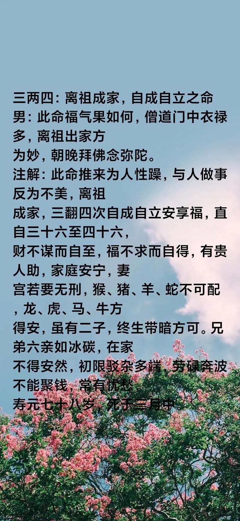 命格三两四指的是什么能否详细解释一下这个命格的含义？