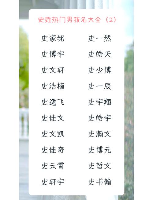 史姓男孩名字中蕴含诗意，能否推荐一个充满诗意的名字呢？