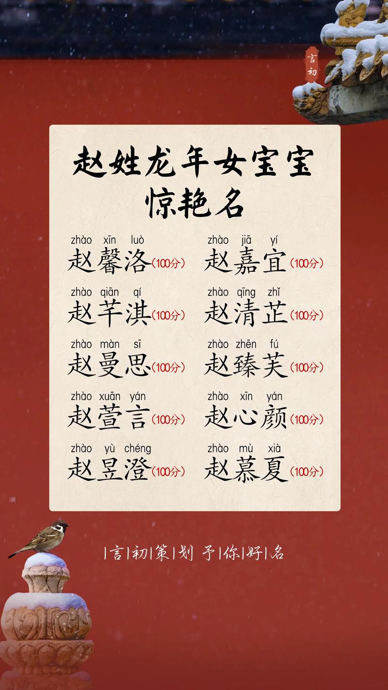 赵姓男宝宝取名时有没有什么既创意又吉祥的名字推荐呢？