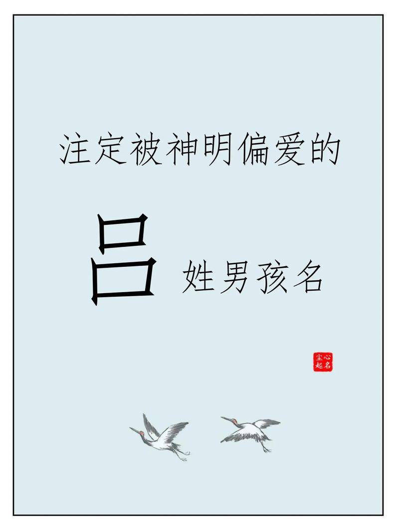 吕姓有灵气的小男孩，有没有什么好名字推荐呢？