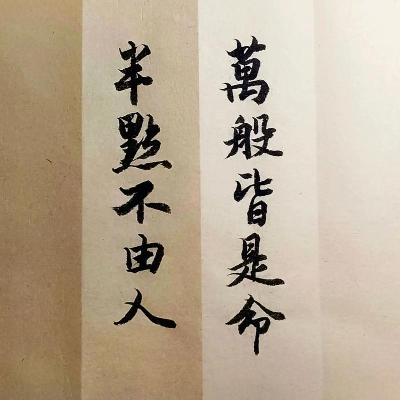 ‘万般皆是命，半点不由人’这句话为长尾，应该怎么表达？