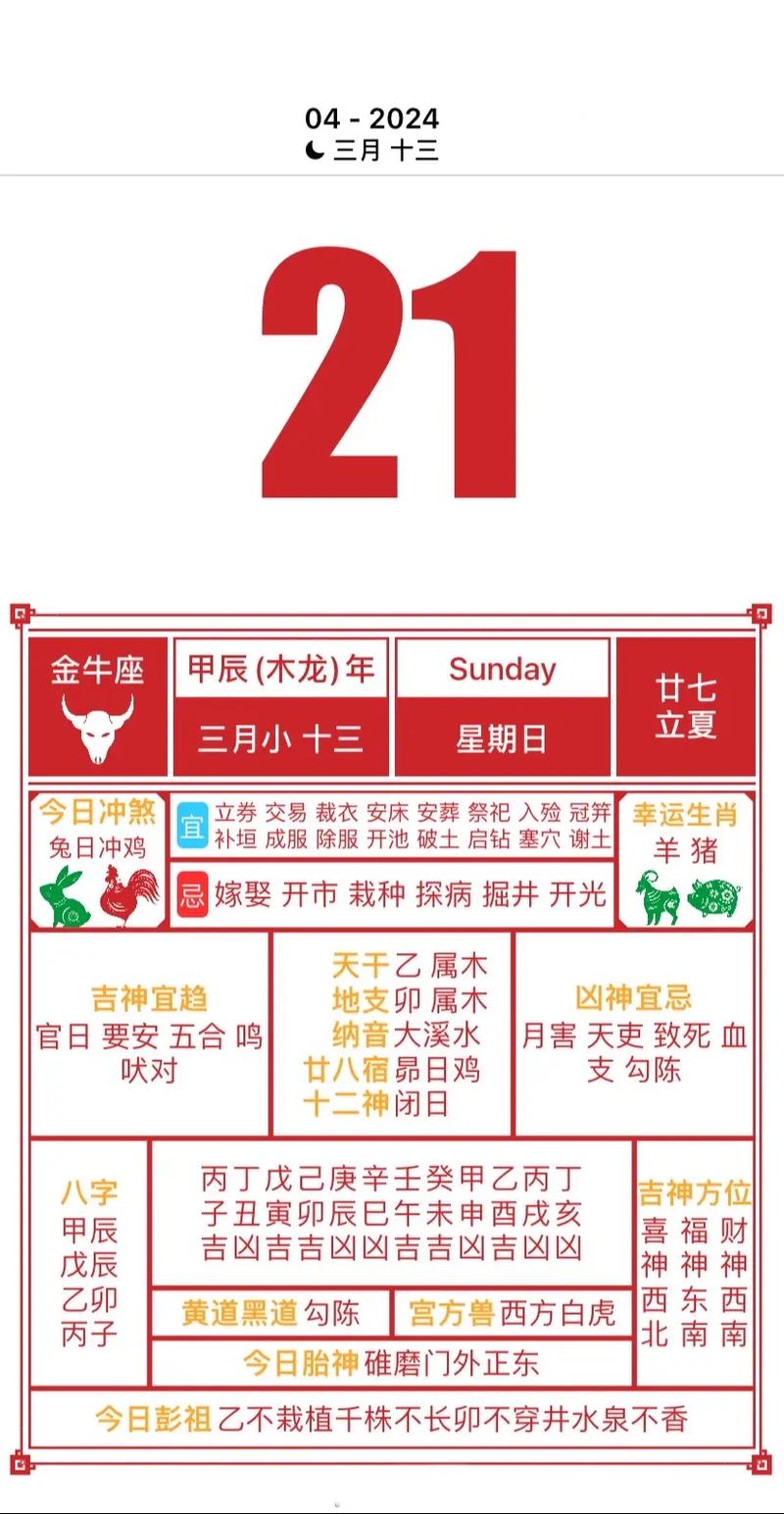 2026年4月21日适合办满月酒吗，是黄道吉日吗？