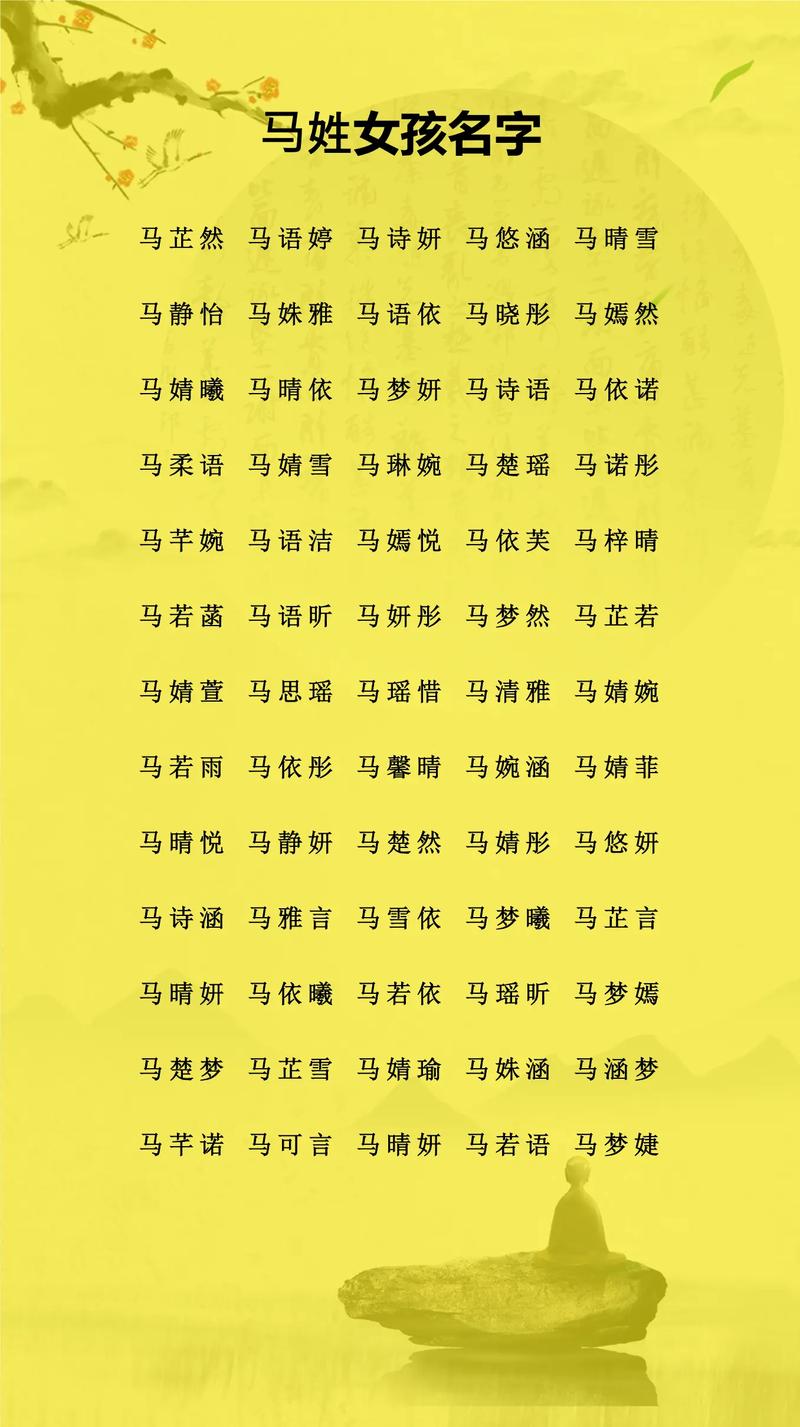 马姓灵气女孩叫什么名字呢？有没有什么特别的名字分享？