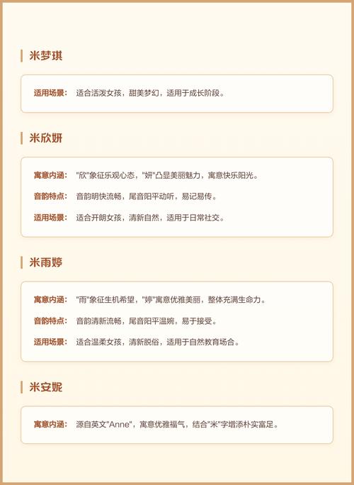米姓女孩名字中蕴含诗意，有没有什么特别有诗意的名字推荐呢？