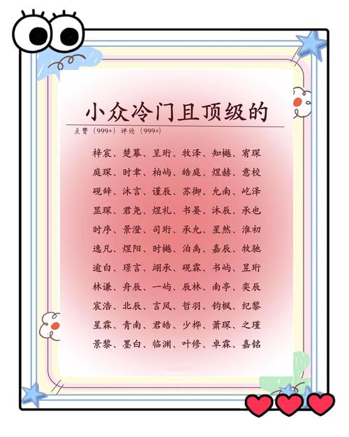 有没有什么冷门独特的女宝宝名字，像强姓取名冷门独特那样，既冷门又独特？
