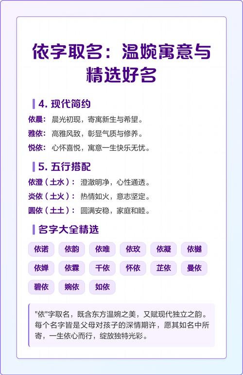 依字五行属什么女孩取名寓意有哪些？