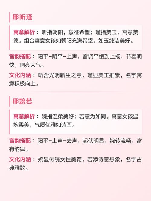 邢姓女孩取名创意，有没有什么特别有寓意的好名字推荐呢？