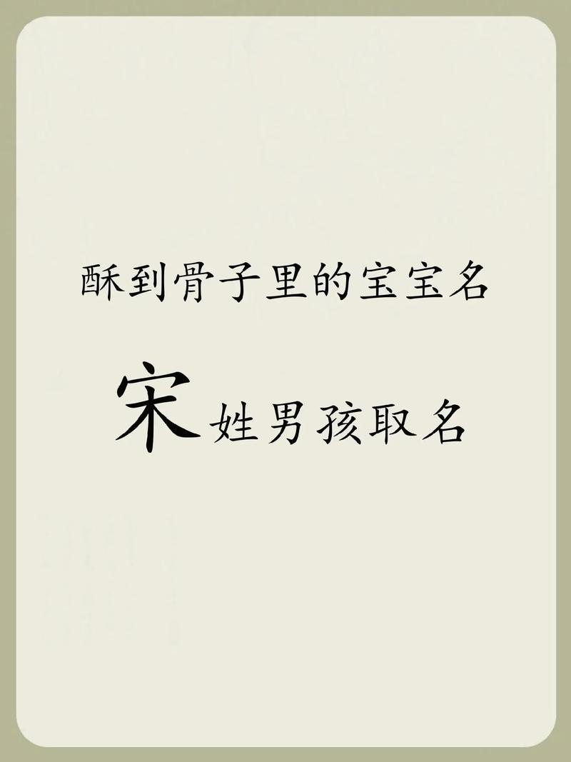 宋姓男孩名字中蕴含的优美寓意，能否推荐一个独特且富有诗意的名字呢？