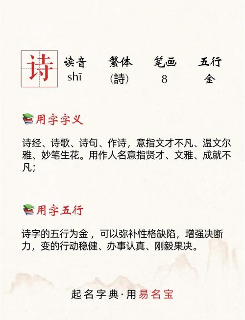 诗字五行属什么用作女孩名字寓意美好，有哪些创意推荐？