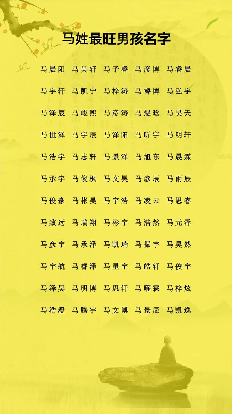 马姓有涵养的小子，取名时是否考虑过赋予他一个寓意深远、朗朗上口的名字呢？