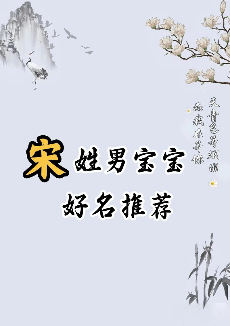 宋姓有涵养的男宝宝名字叫什么好呢？有没有什么寓意美好的建议？