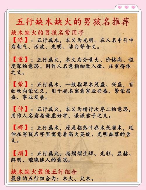 木命缺什么取名时应该补充哪些元素以补强五行？