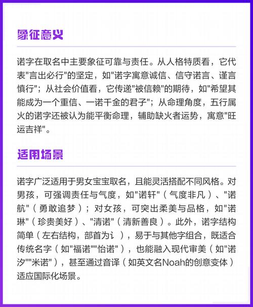 诺字取名寓意男孩，是否代表诚信可靠，值得信赖？