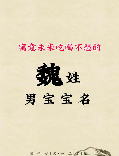 如何根据风水和五行原理，为魏姓男孩起一个有寓意的名字？