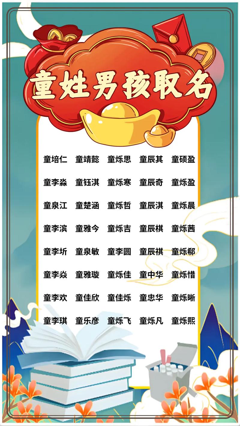 童姓气质男孩名字叫什么？有没有什么寓意深刻的好名字推荐？