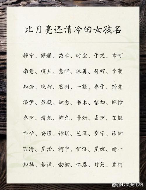 闵姓女宝宝名字中，有没有一个既冷门又独特的名字叫冷月清霜呢？