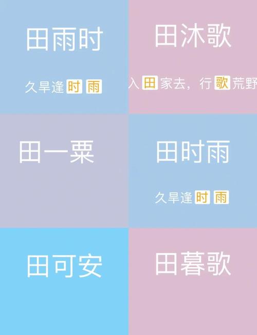 姓田的女孩取什么名字既吉利又好听？