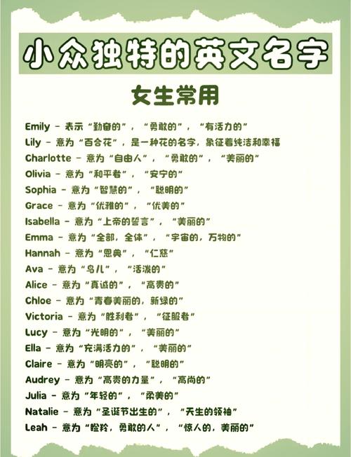 英字取名女孩寓意有哪些？