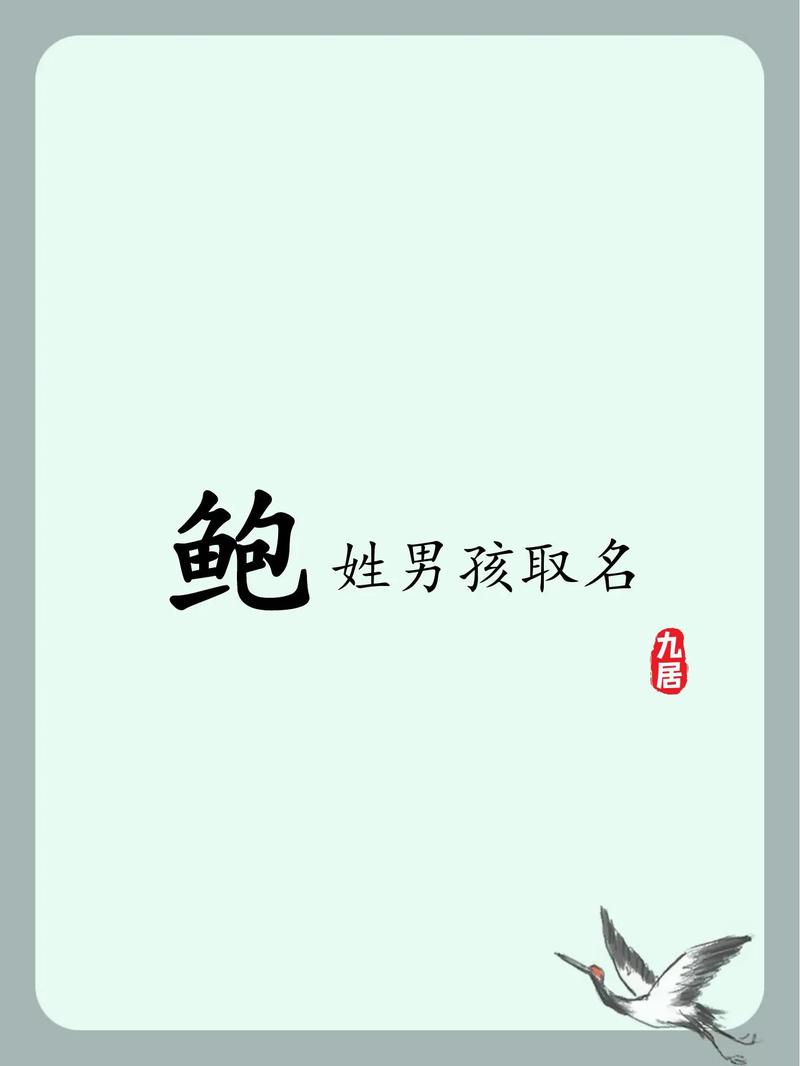 姓鲍的男孩起一个有含义的名字，有没有什么好的建议呢？