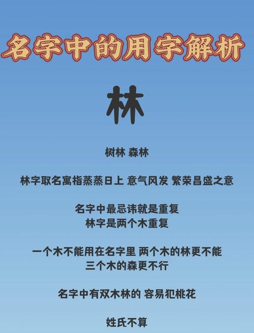 林字取名寓意男孩，有哪些美好的象征和深层含义呢？