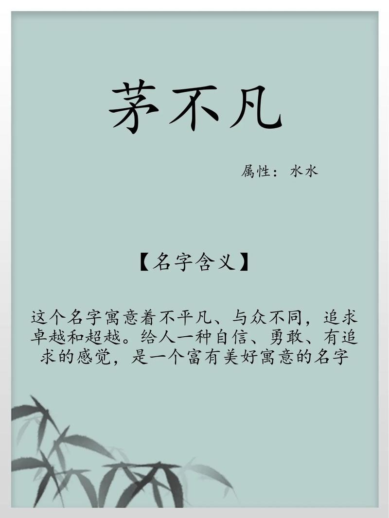 茅姓男孩取个洋气名字，有没有什么好建议？