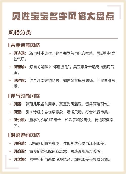 贝姓宝宝取名，有没有既新颖又寓意美好的女宝宝名字推荐呢？
