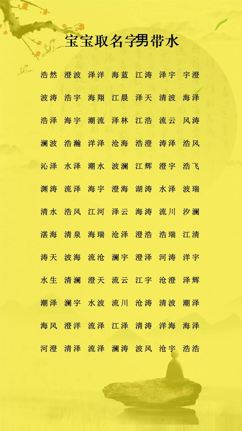 水姓男宝宝名字中蕴含的含义是什么？能否详细解释一下？