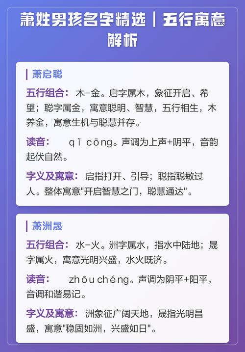 萧字取名有何深层寓意，适合男孩的名字有哪些？