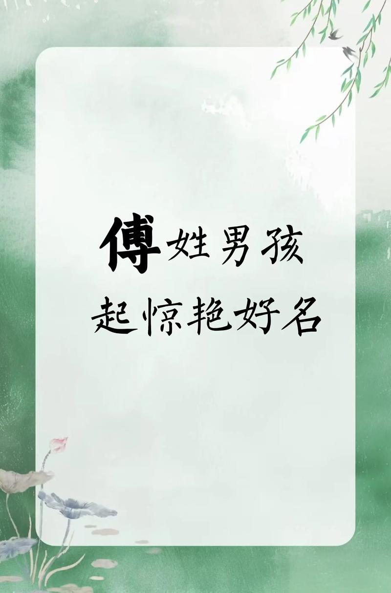 傅姓男宝宝名字中哪个最优美？