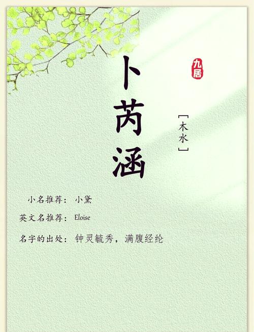 卜姓有涵养气质的男孩，取个什么名字既文雅又大气？