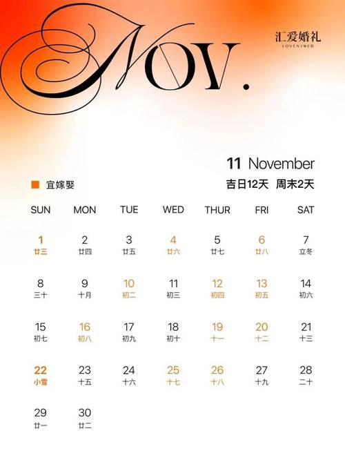 2026年11月19日作为结婚吉日适合举办婚礼吗？