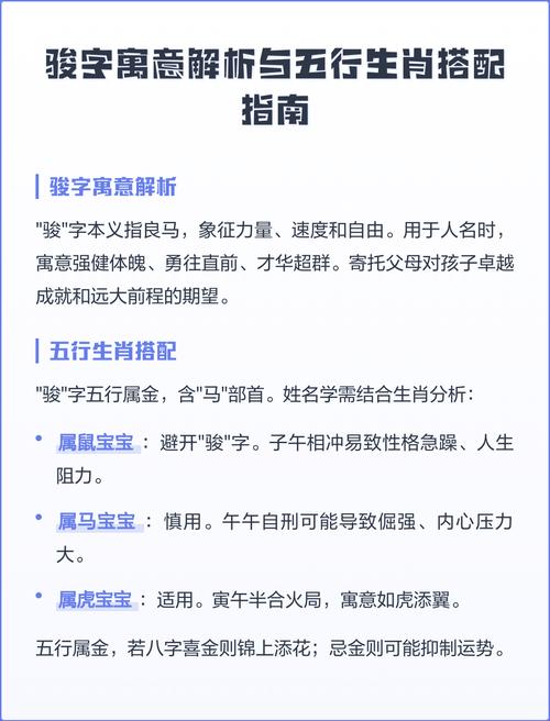 骏字五行属什么？如何给骏字男孩取最佳组合名字？