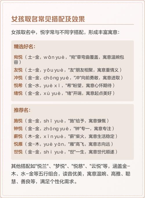 悦字五行属什么？女孩取名用悦字寓意美好，有哪些创意推荐？