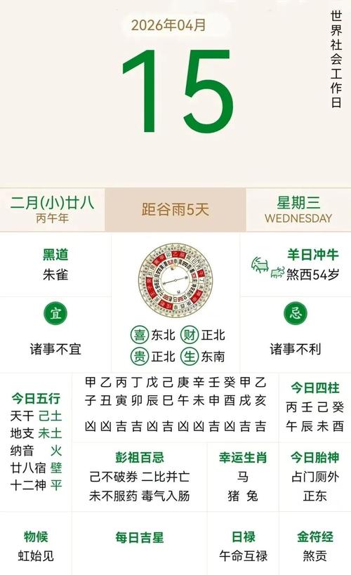 2026年4月5日农历二月十八，这天是安装橱柜的黄道吉日吗？