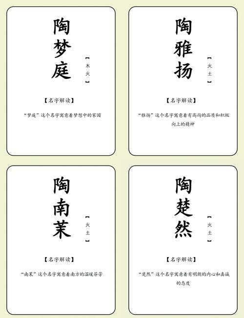 陶姓女宝宝名字中蕴含灵气，有没有什么特别的名字能体现她的独特气质呢？