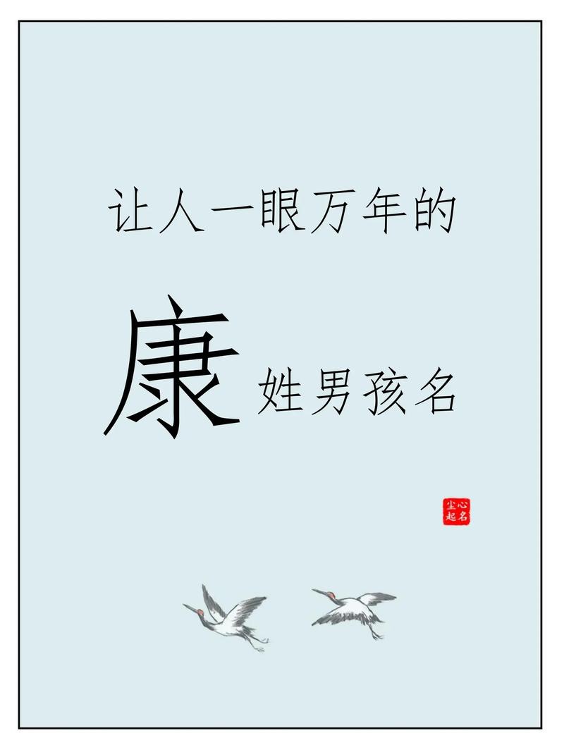 康姓男孩取一个有新意的名字，有没有什么好听的推荐？