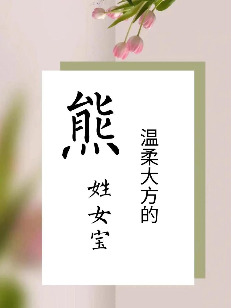 熊姓才智兼备的女孩，取个什么名字既文雅又显智慧呢？