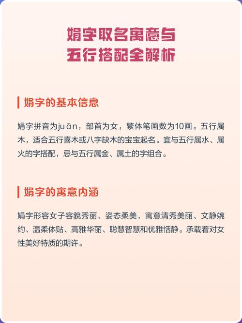 娟字五行属什么？如何根据五行属相为娟字女孩挑选最佳组合名字？
