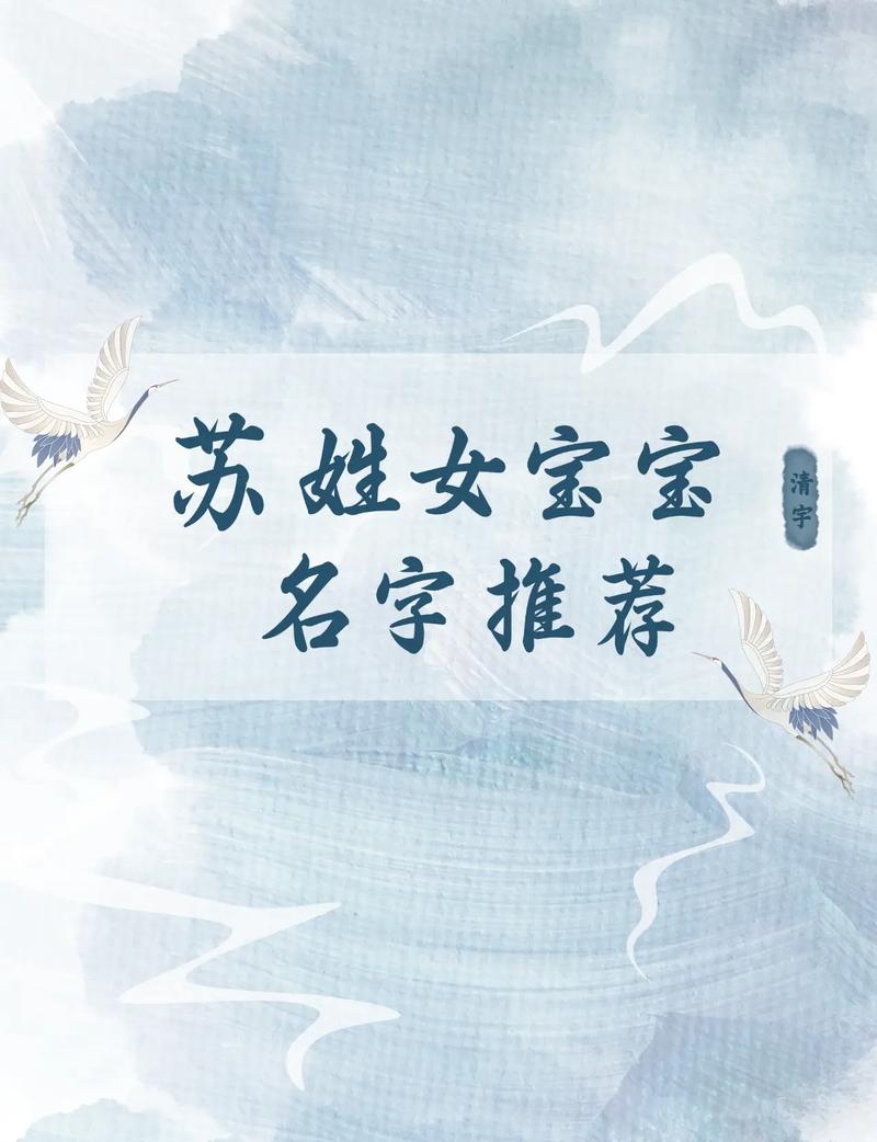 姓苏的女孩取有涵养的名字，有没有什么好的建议呢？
