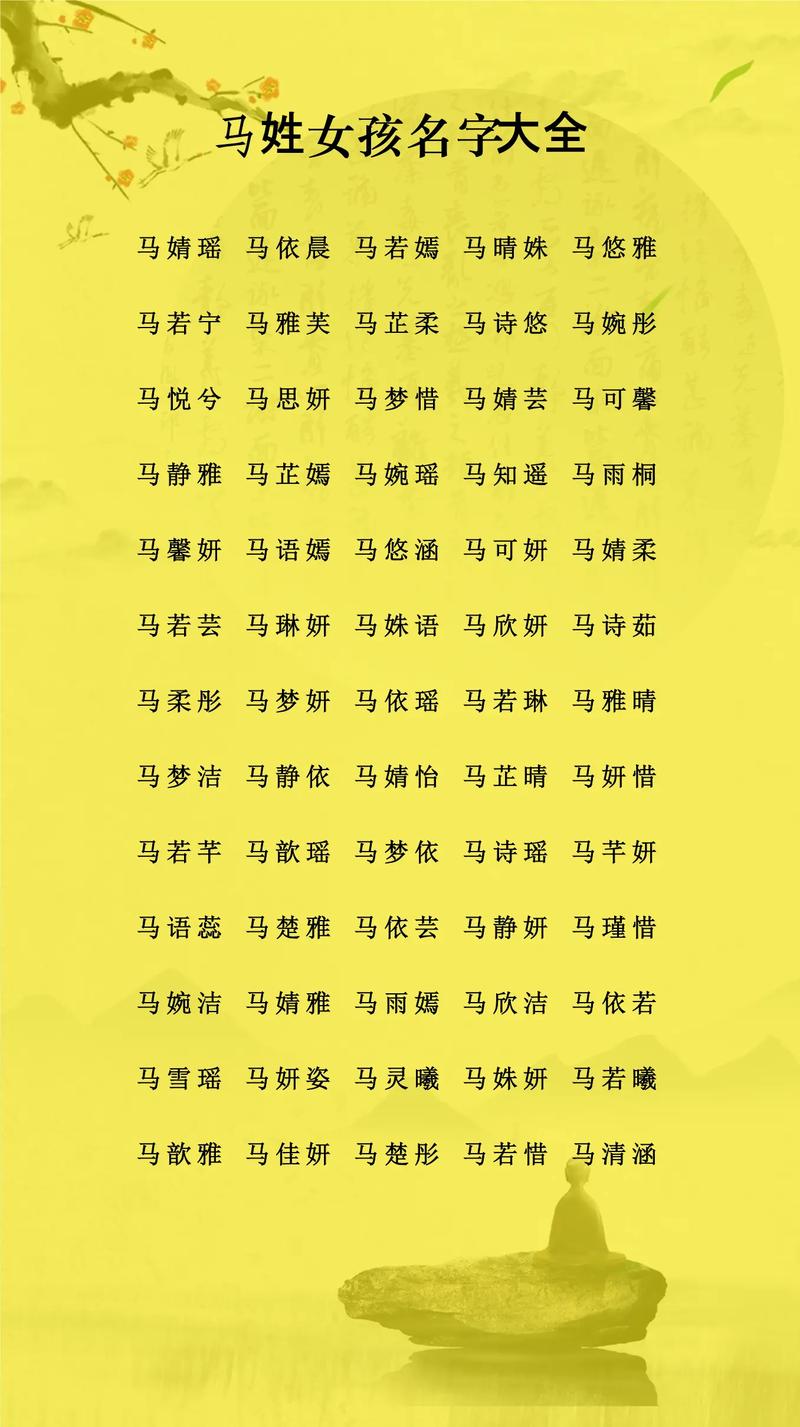 马姓灵气女孩叫什么名字呢？有没有什么特别的名字分享？