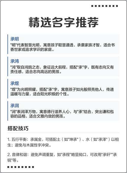 承字取名寓意传承美德，男孩用承字取名，如何体现家族荣耀与责任？