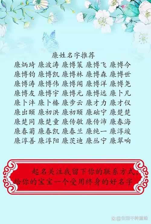 姓廉的女孩取有气质的名字，有没有什么好建议呢？