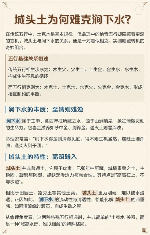 涧下水命与哪种命相配蕞为和谐？