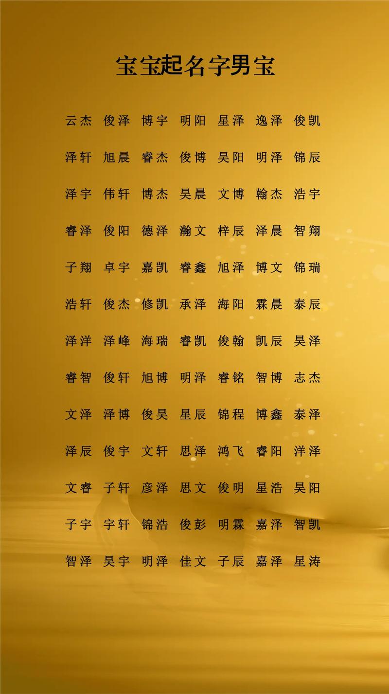 这位气质男宝宝姓什么名字呢？
