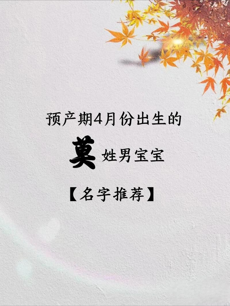 莫姓有涵养的男孩名字，有没有什么好听的推荐呢？
