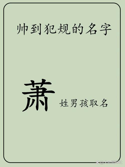 姓萧的男孩取个有新意的名字，有没有什么好建议呢？