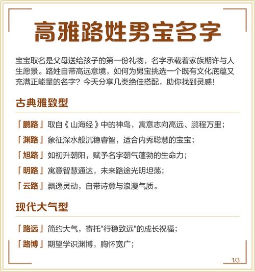 路姓优雅帅气的男孩名字，有没有什么好听的推荐？